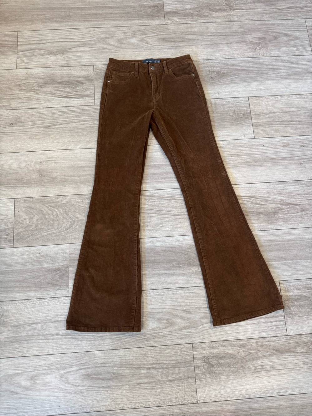 High-Rise Brown Corduroy Flare Pants